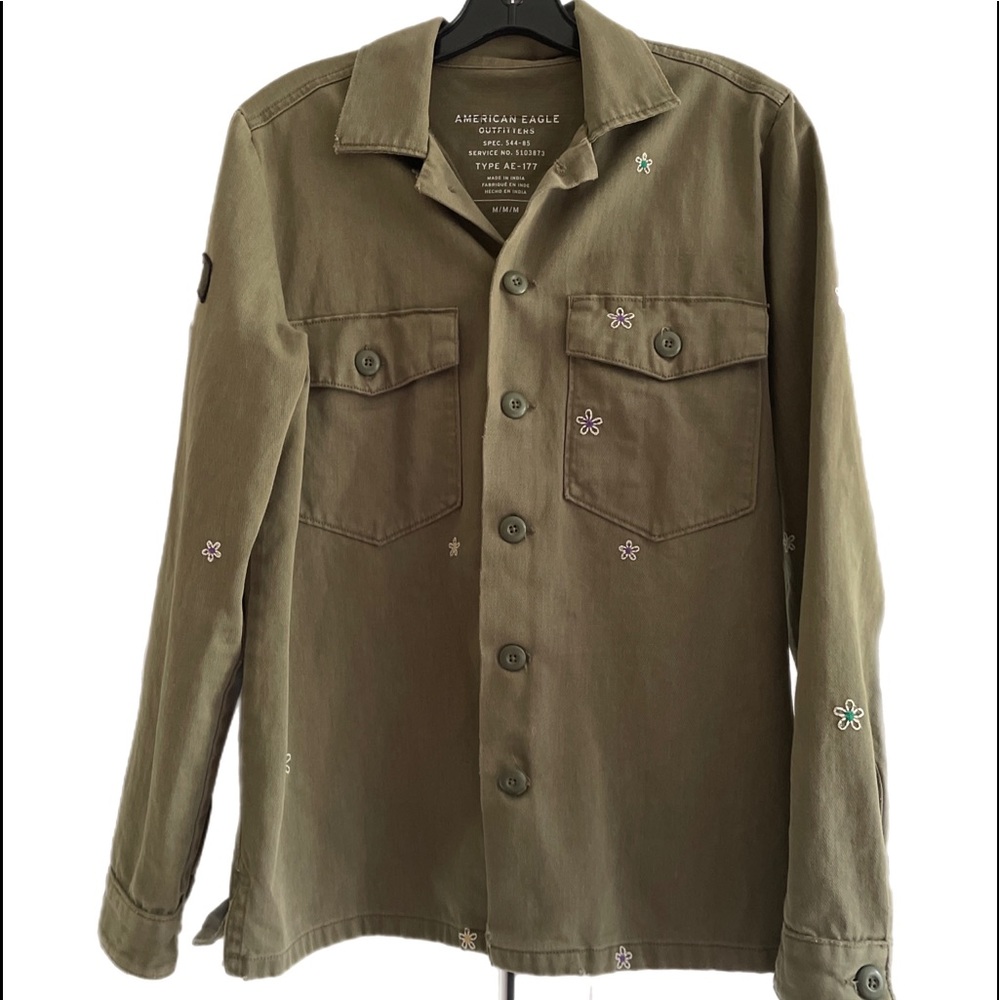 American Eagle military jacket army green size M